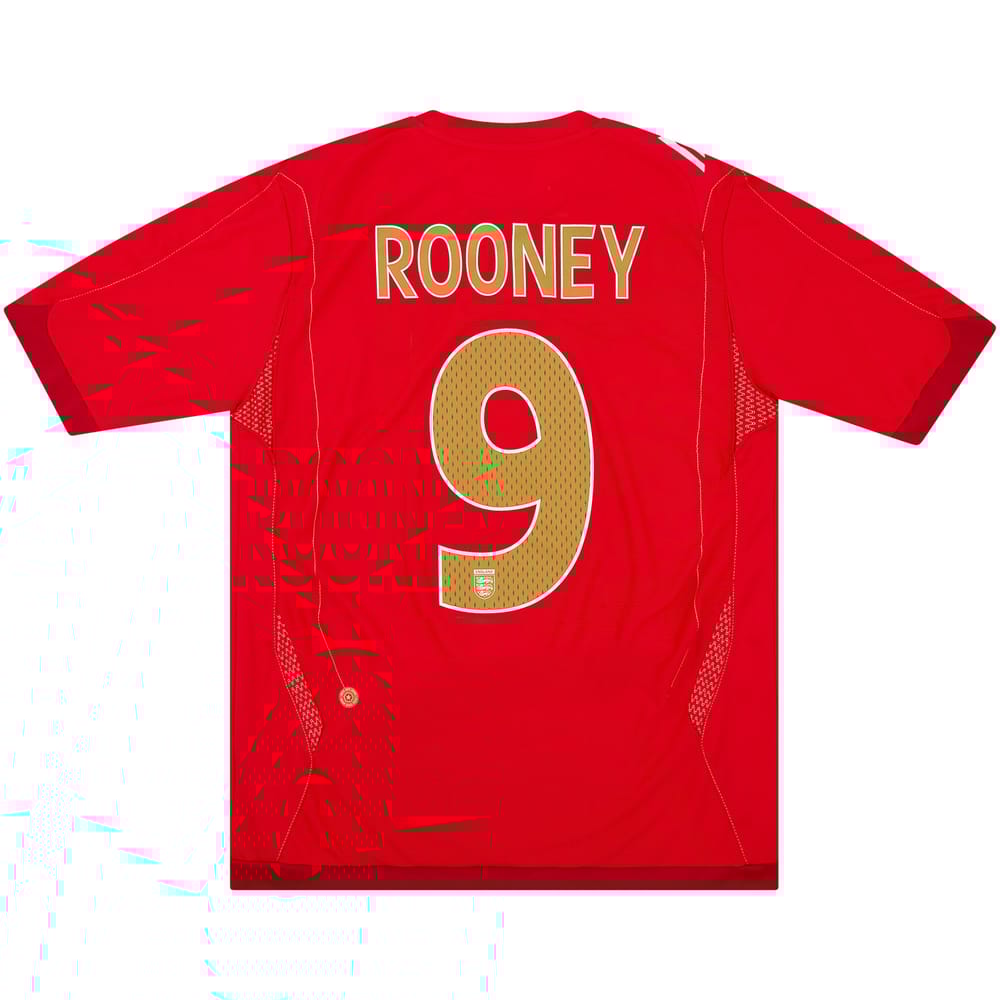 2006-08 England Away Shirt Rooney #9 - 9/10