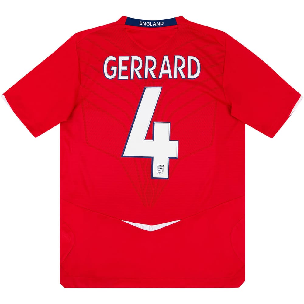2008-10 England Away Shirt Gerrard #4 - 9/10