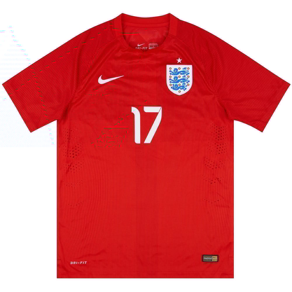 2014 England U-21 Match Issue Away Shirt Ince #17