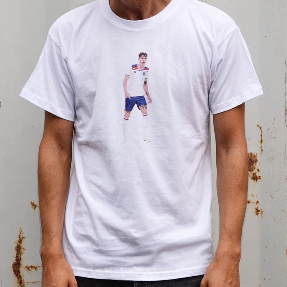 2018 England Spain 82 John Stones Graphic Tee *As New*