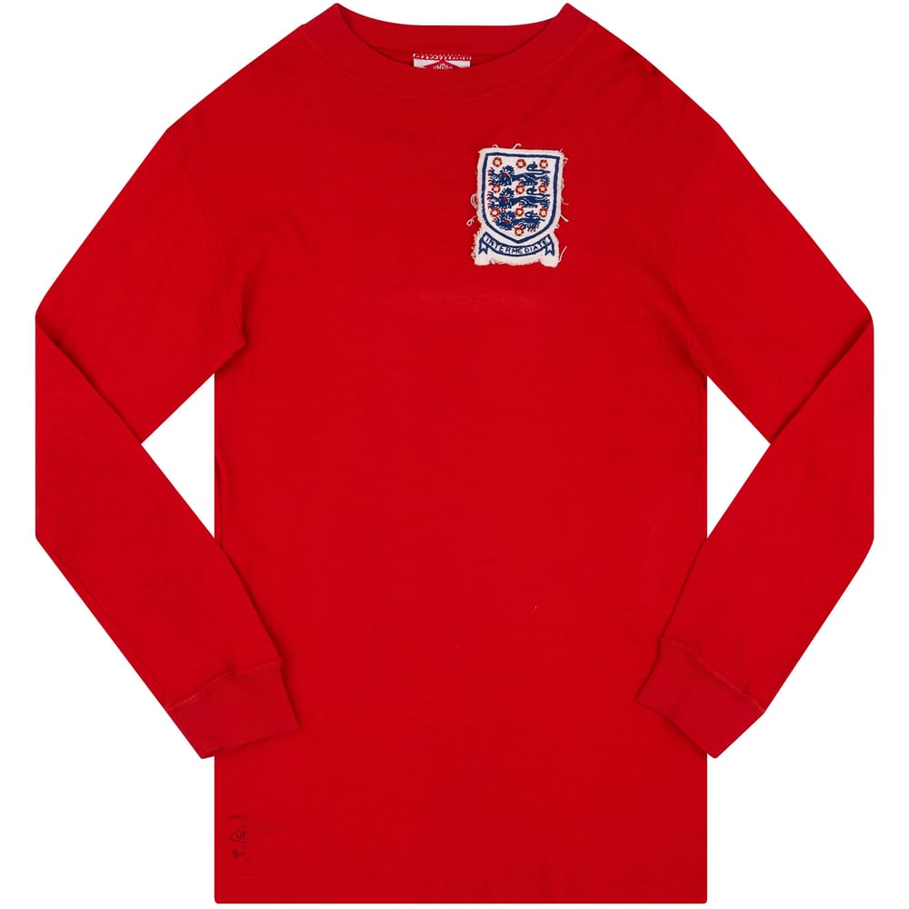 1973-74 England U-21 Match Issue Away L/S Shirt #11