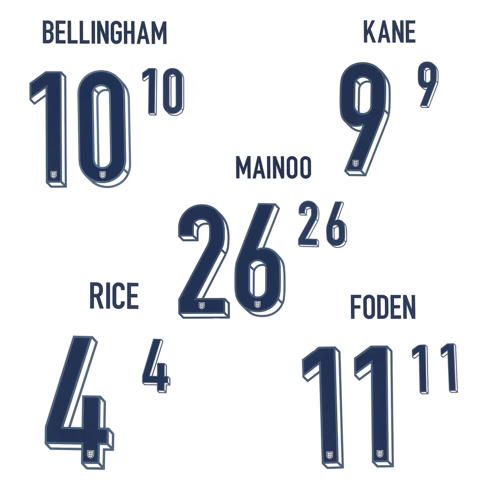 2024-25 England Home Name Set
