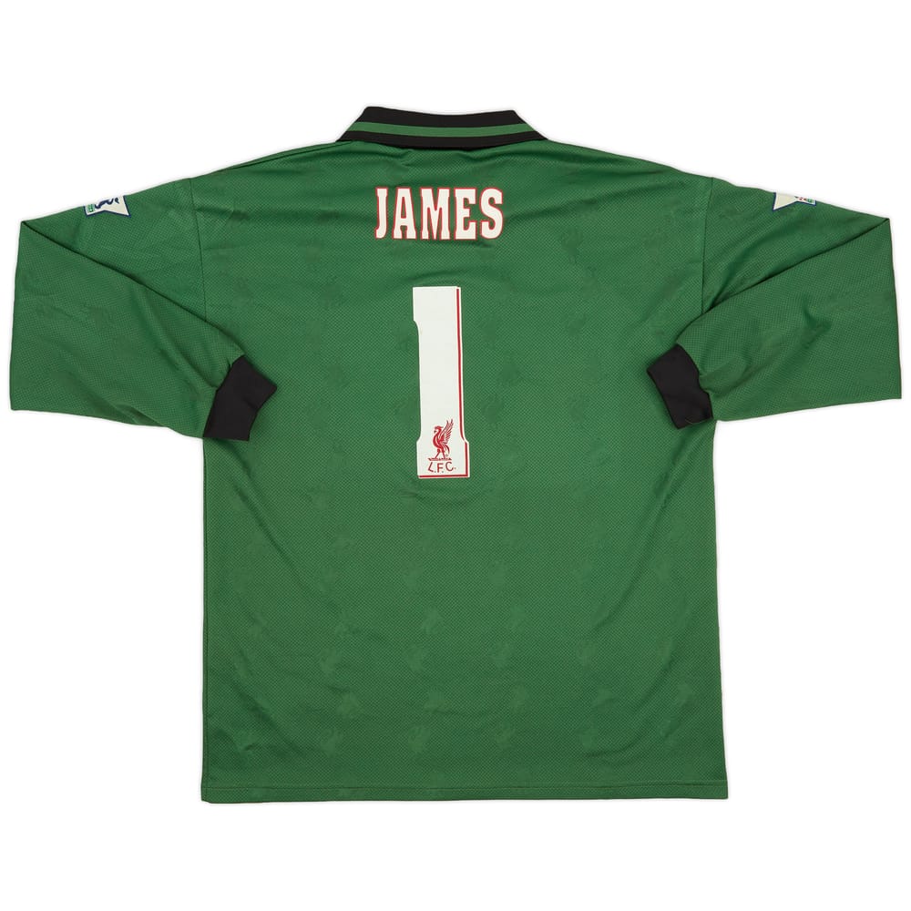 1996-97 Liverpool GK Shirt James #1 - 8/10 - (L)