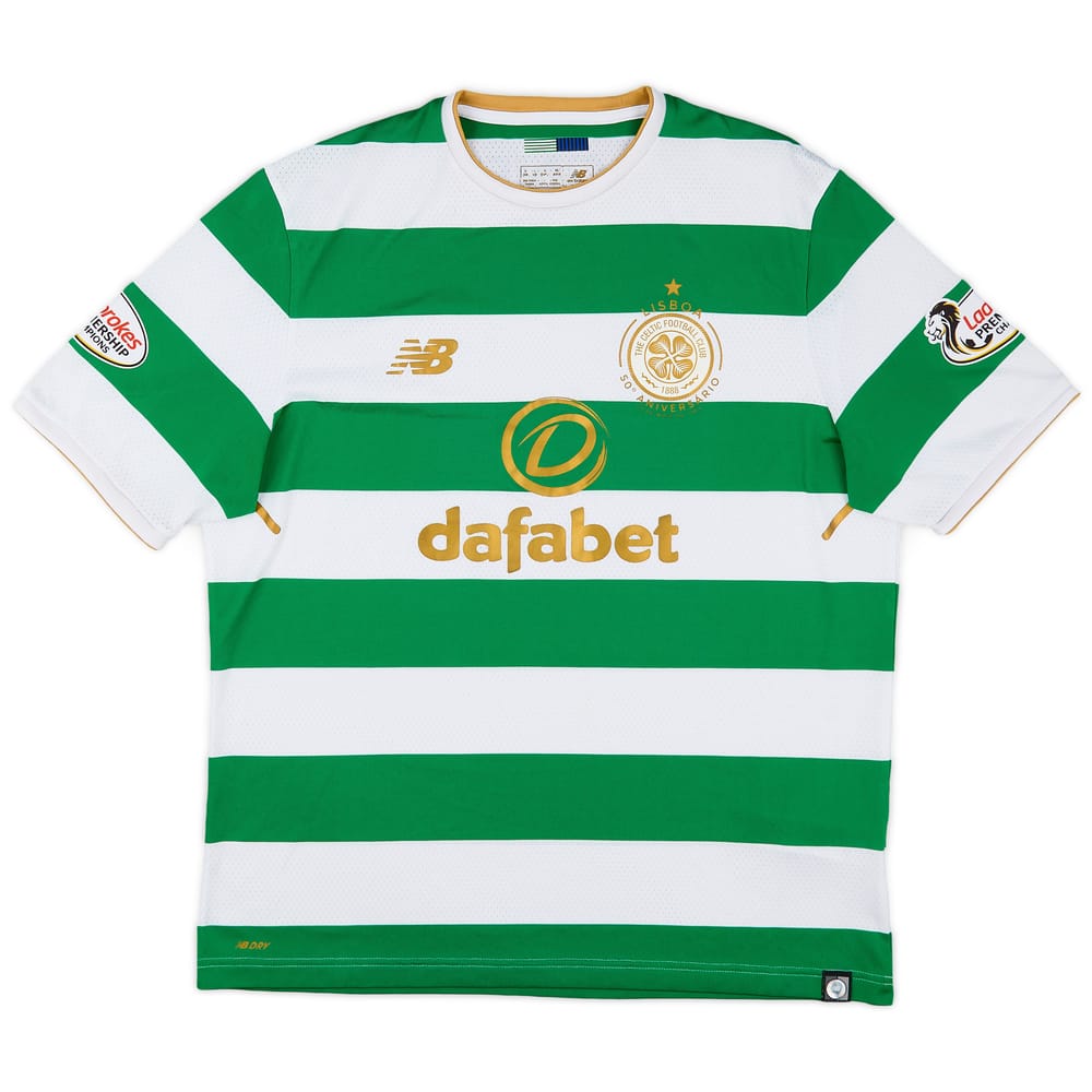 2017-18 Celtic 'Lisbon Lions 50th Anniversary' Home Shirt - 8/10 - (L)