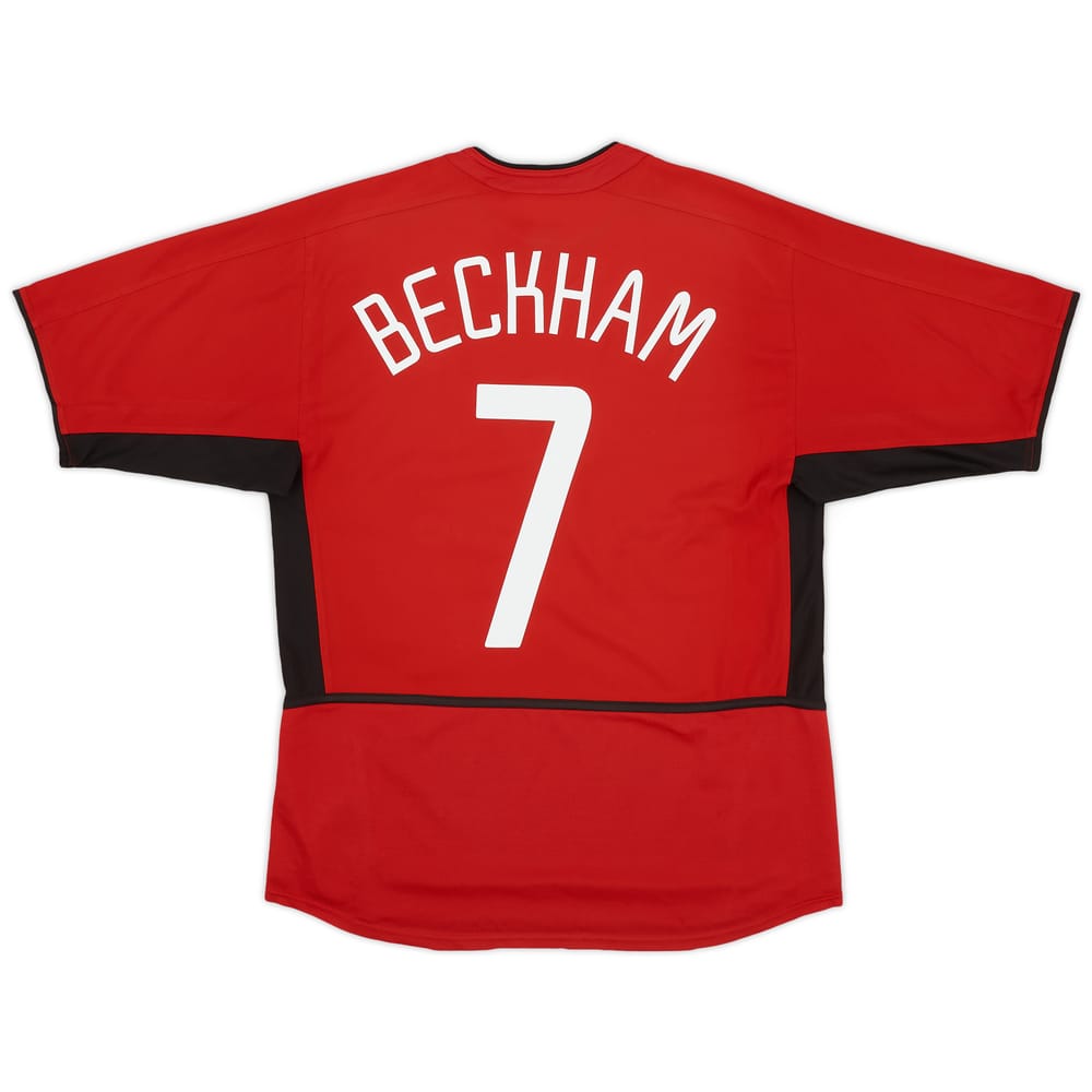 2002-04 Manchester United Home Shirt Beckham #7 - 6/10 - (M)