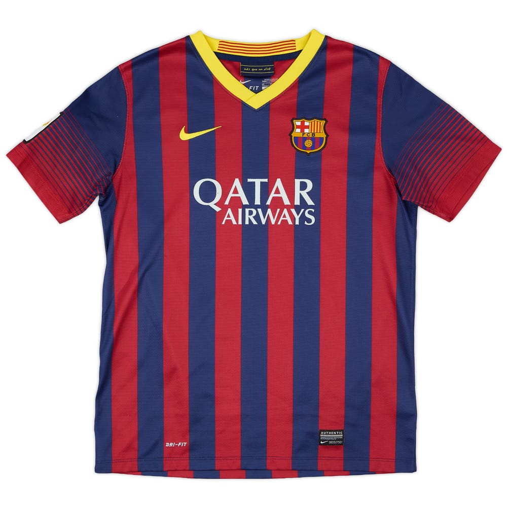 2013-14 Barcelona Home Shirt - 7/10 - (XL.Boys)