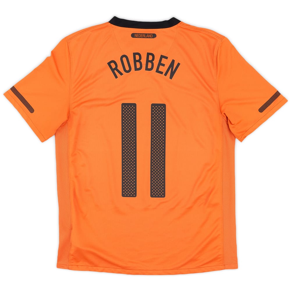 2010-11 Netherlands Home Shirt Robben #11 - 9/10 - (M)