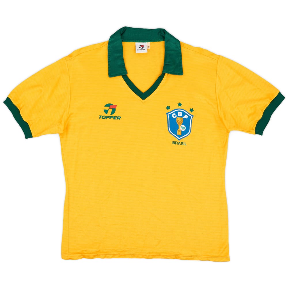 1985-88 Brazil Signed Home Shirt - 9/10 - (M)
