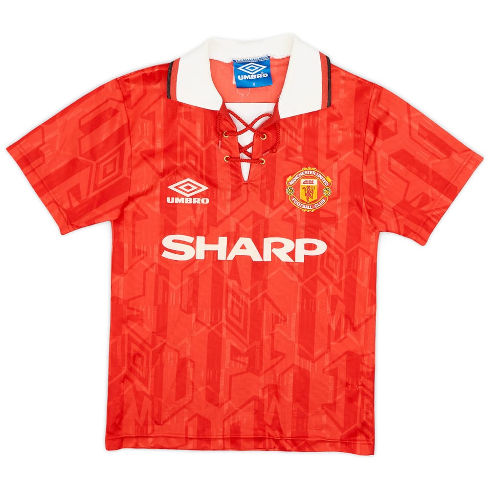 1992-94 Manchester United Home Shirt - 8/10 - (S.Boys)