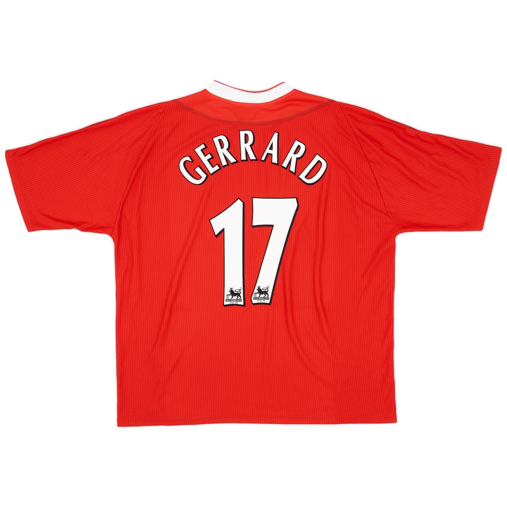 2002-04 Liverpool Home Shirt Gerrard #17 - 9/10 - (XXL)
