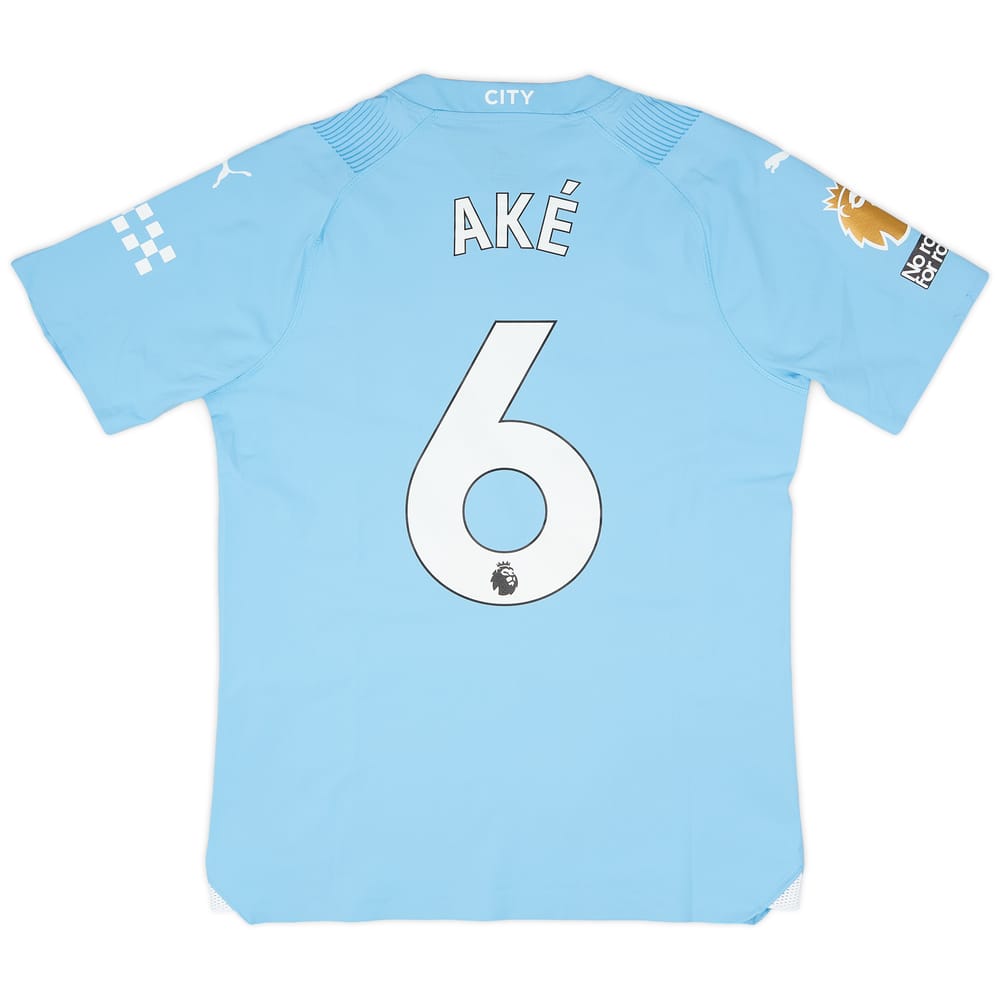2023-24 Manchester City Match Issue Home Shirt Aké #6