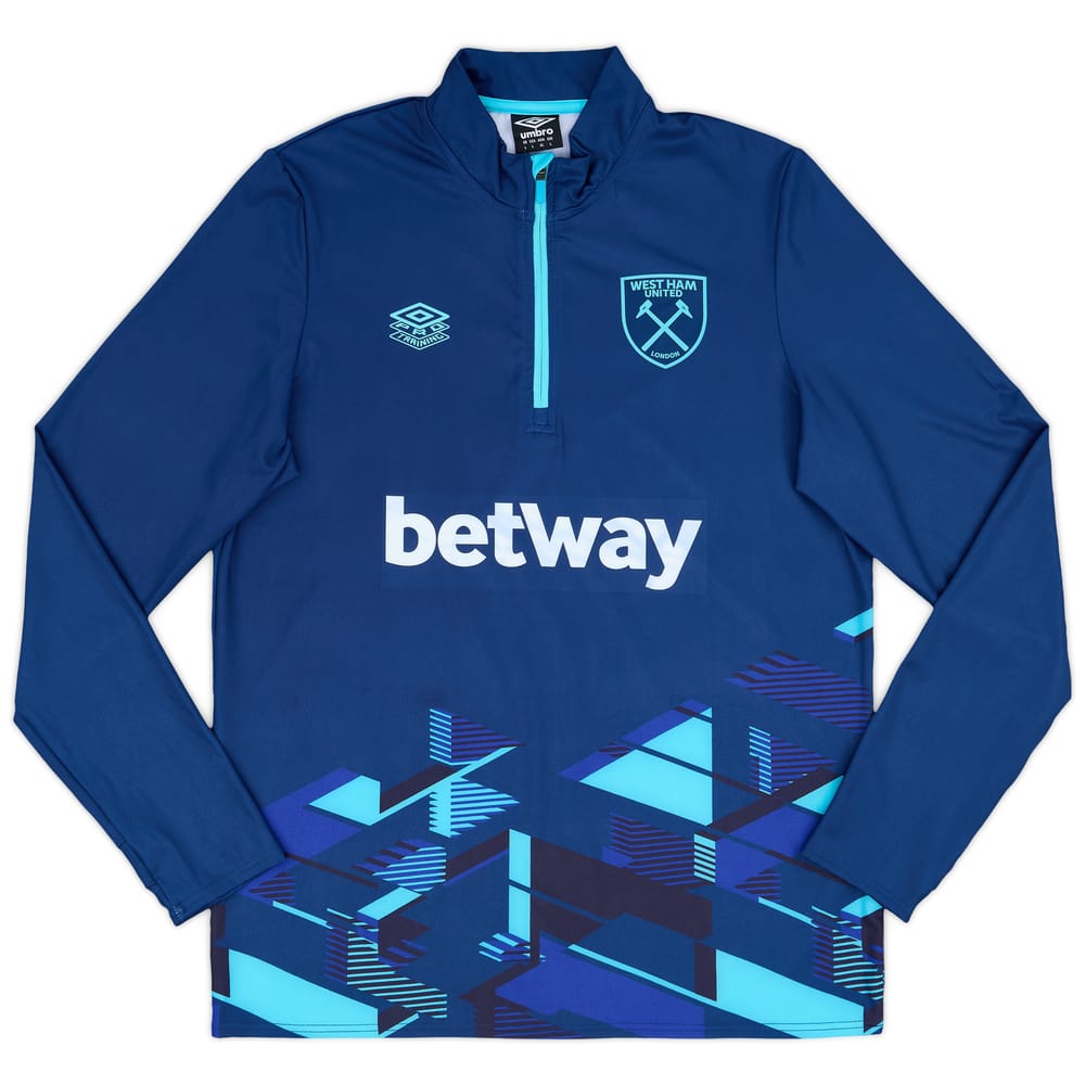 2023-24 West Ham Umbro 1/4 Zip Training Top - As New