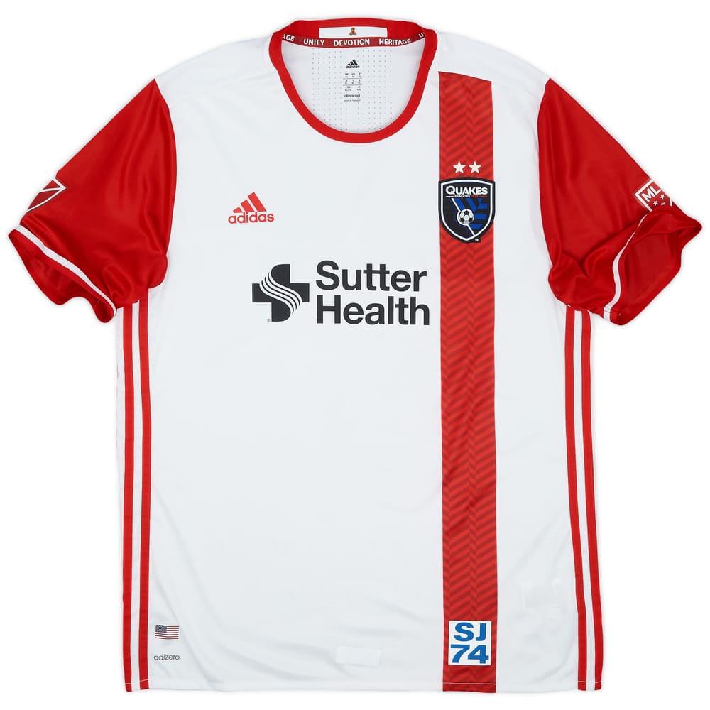 2016-17 San Jose Earthquakes Authentic Away Shirt - 7/10 - (XL)