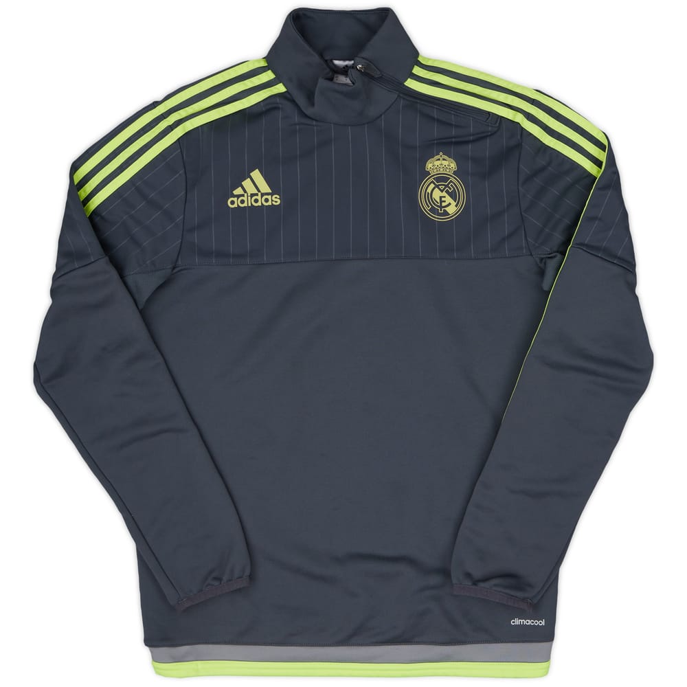 2015-16 Real Madrid adidas 1/4 Zip Drill Top - 8/10 - (S)