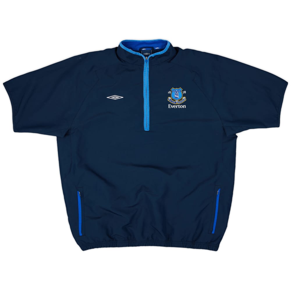 2007-08 Everton Umbro S/S 1/4 Zip Drill Top - 8/10 - (XL)