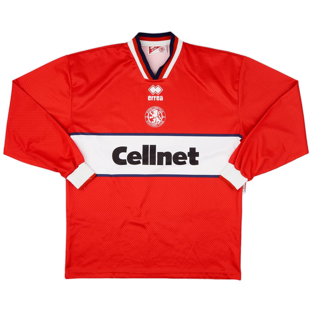 1997-98 Middlesbrough Home L/S Shirt - 8/10 - (XL)