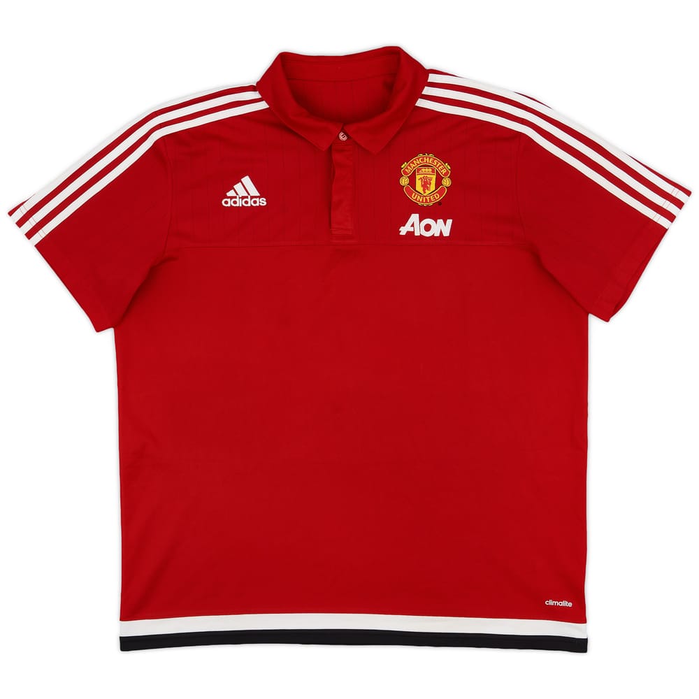 2015-16 Manchester United adidas Polo Shirt - 8/10 - (XL)