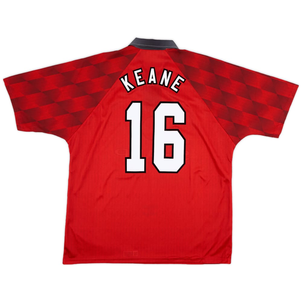 1996-98 Manchester United Home Shirt Keane #16 - 8/10 - (XL)