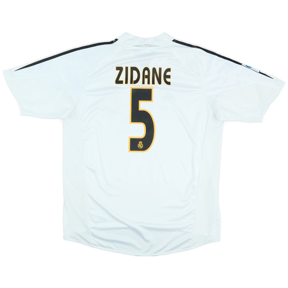 2004-05 Real Madrid Home Shirt Zidane #5 - 6/10 - (L)