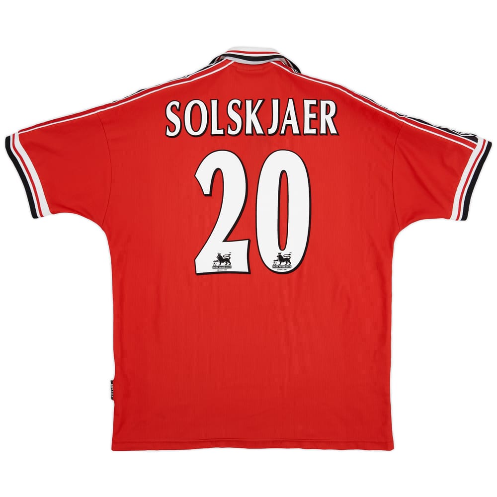 1998-00 Manchester United Home Shirt Solskjaer #20 - 6/10 - (XL)