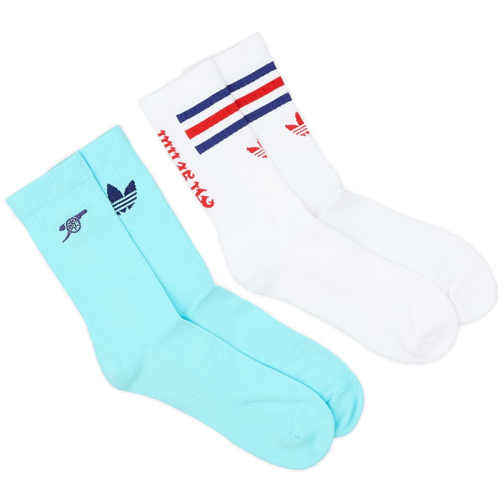 2024-25 Arsenal adidas Crew Socks - Pack of 2 Pairs