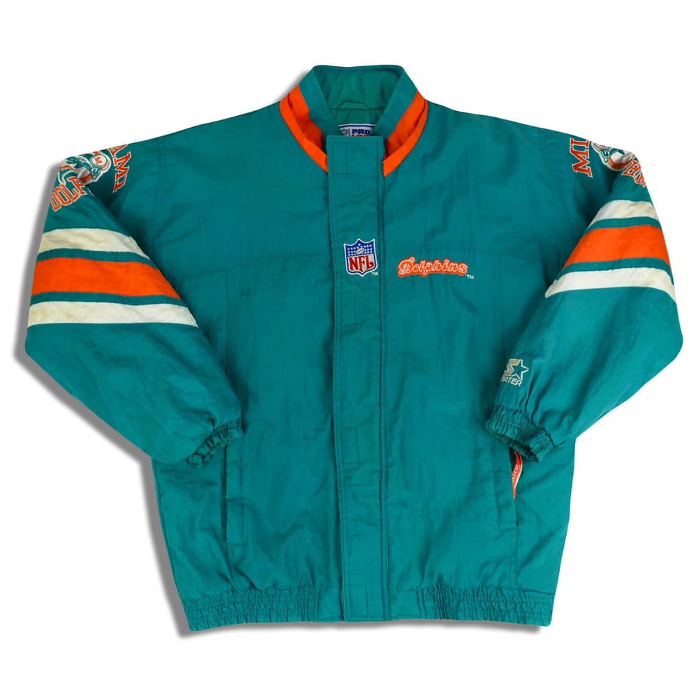 1990s Miami Dolphins Starter Rain Coat XL