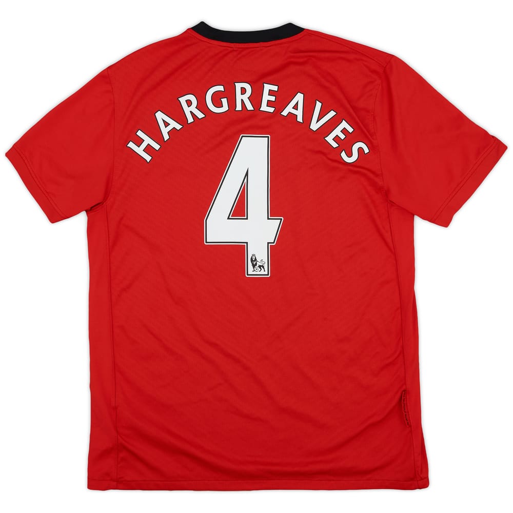 2009-10 Manchester United Home Shirt Hargreaves #4 - 7/10 - (L)