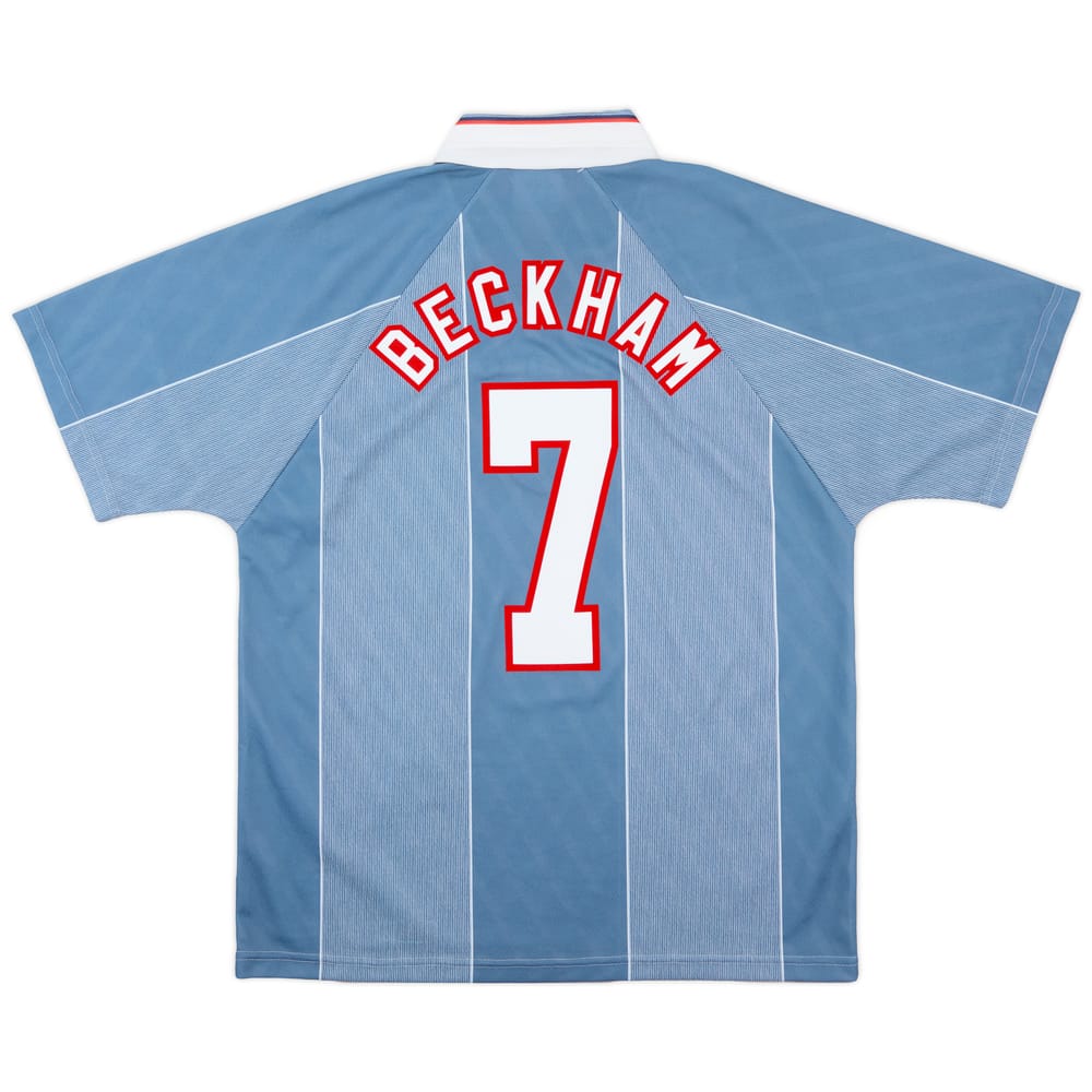 1996-97 England Away Shirt Beckham #7 - 9/10 - (L)