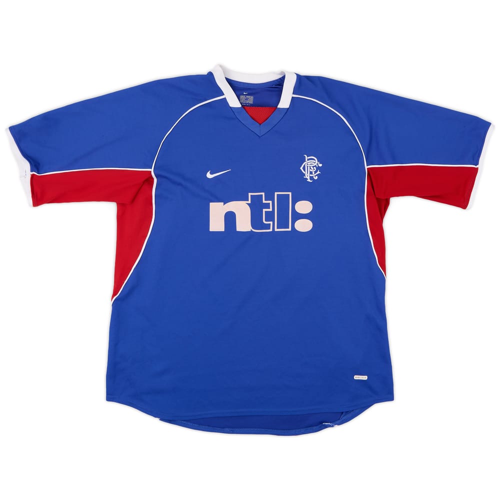 2001-02 Rangers Home Shirt - 8/10 - (XL)