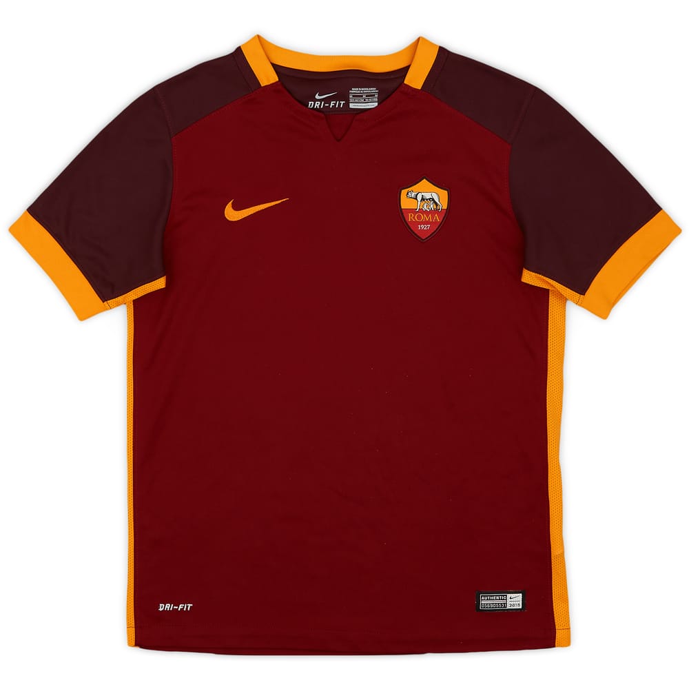 2015-16 Roma Home Shirt - 8/10 - (M.Boys)