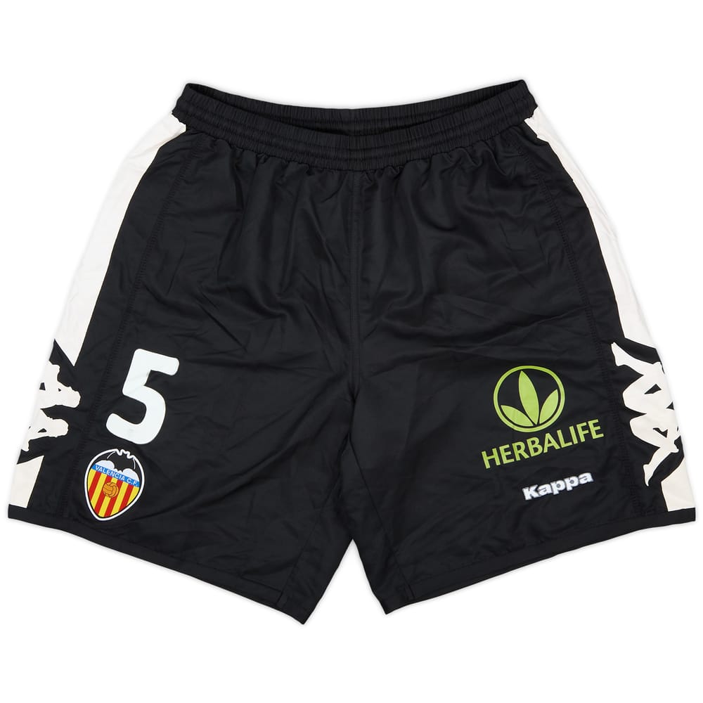 2010-11 Valencia Player Issue Home Shorts #5 (L)