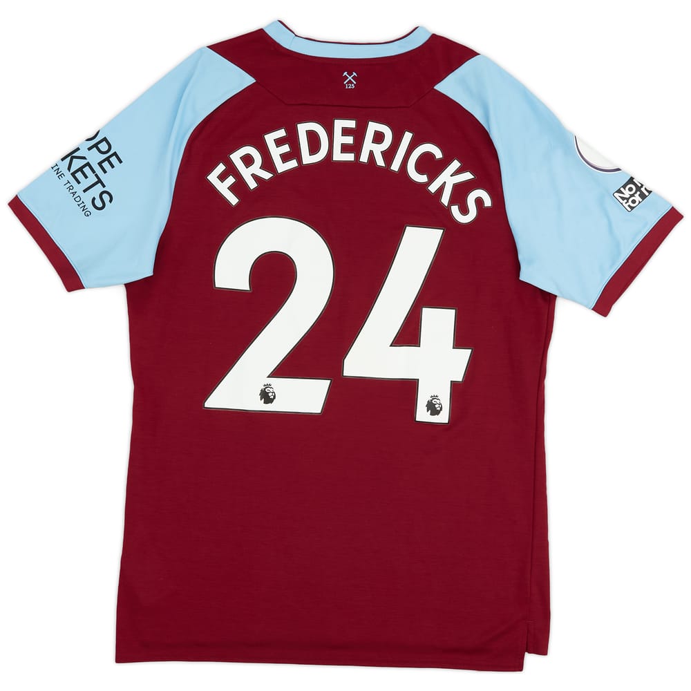 2020-21 West Ham Match Issue Home Shirt Fredericks #24