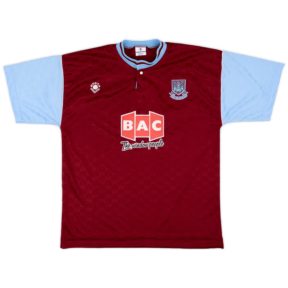 1989-90 West Ham Home Shirt - 9/10 - (M)