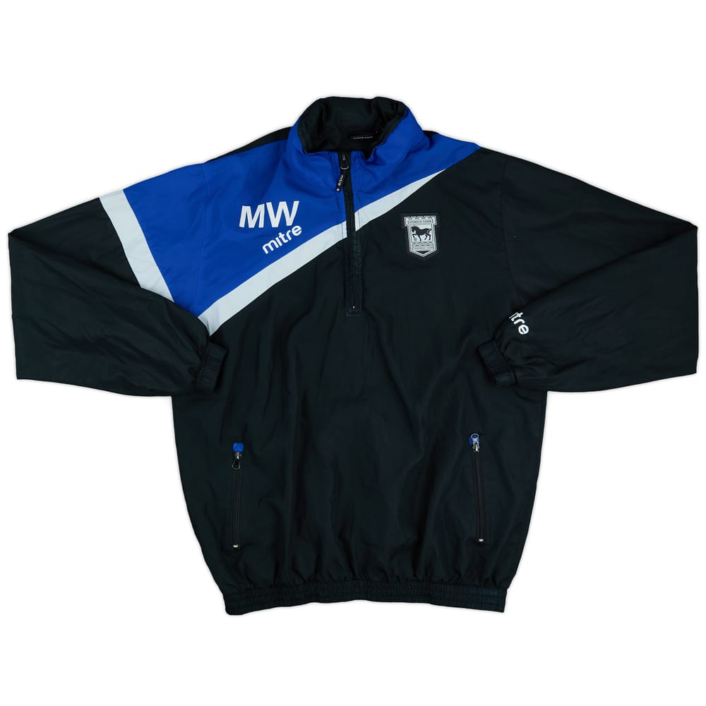2008-09 Ipswich Mitre Staff Issue 1/4 Zip Drill Top 'MW' - 8/10 - (XL)