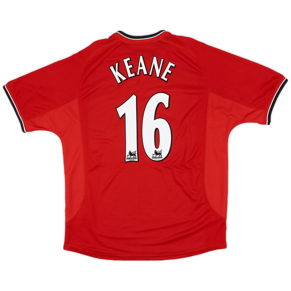 2000-02 Manchester United Home Shirt Keane #16 - 6/10 - (XL)