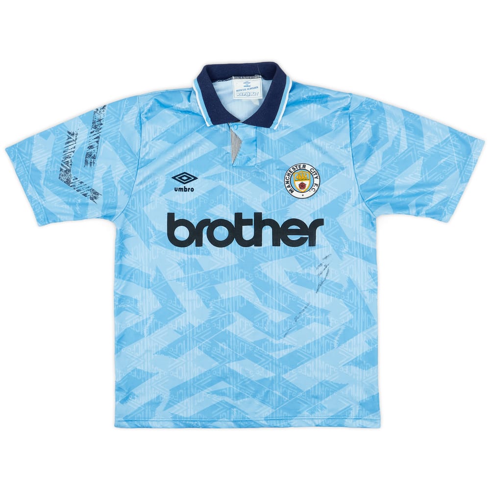 1991-93 Manchester City Home Shirt - 4/10 - (L)