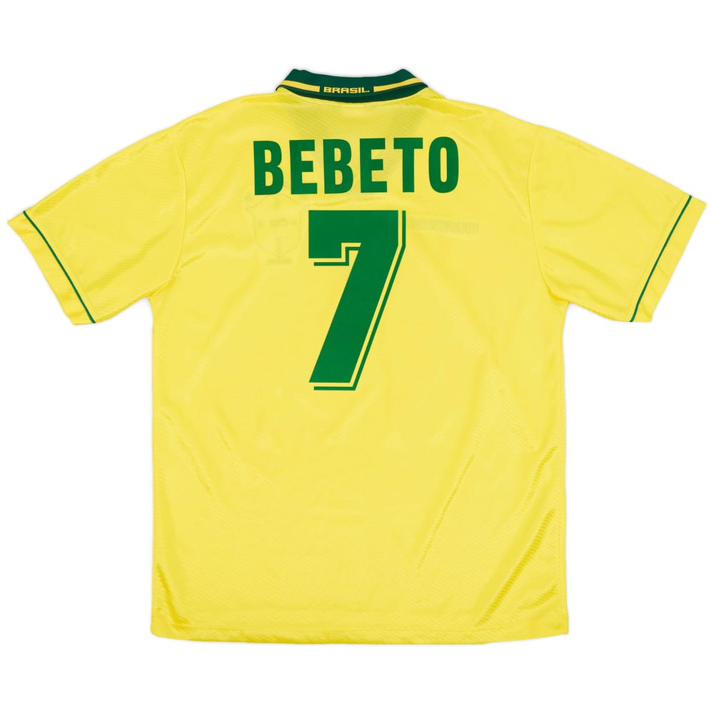 1994 Brazil Home Shirt Bebeto #7 - 9/10 - (XL)