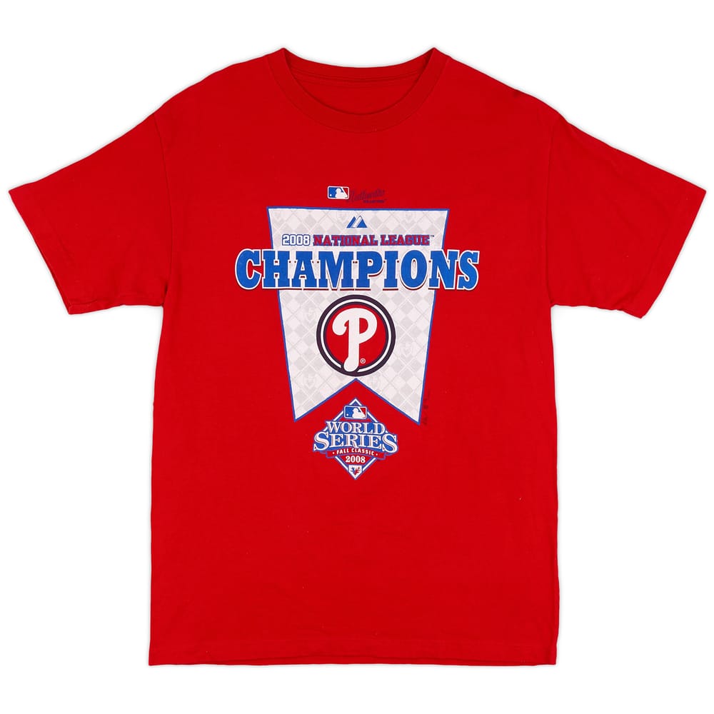 2008 Philadelphia Phillies National League Champions Majestic Tee - 8/10 - (M)