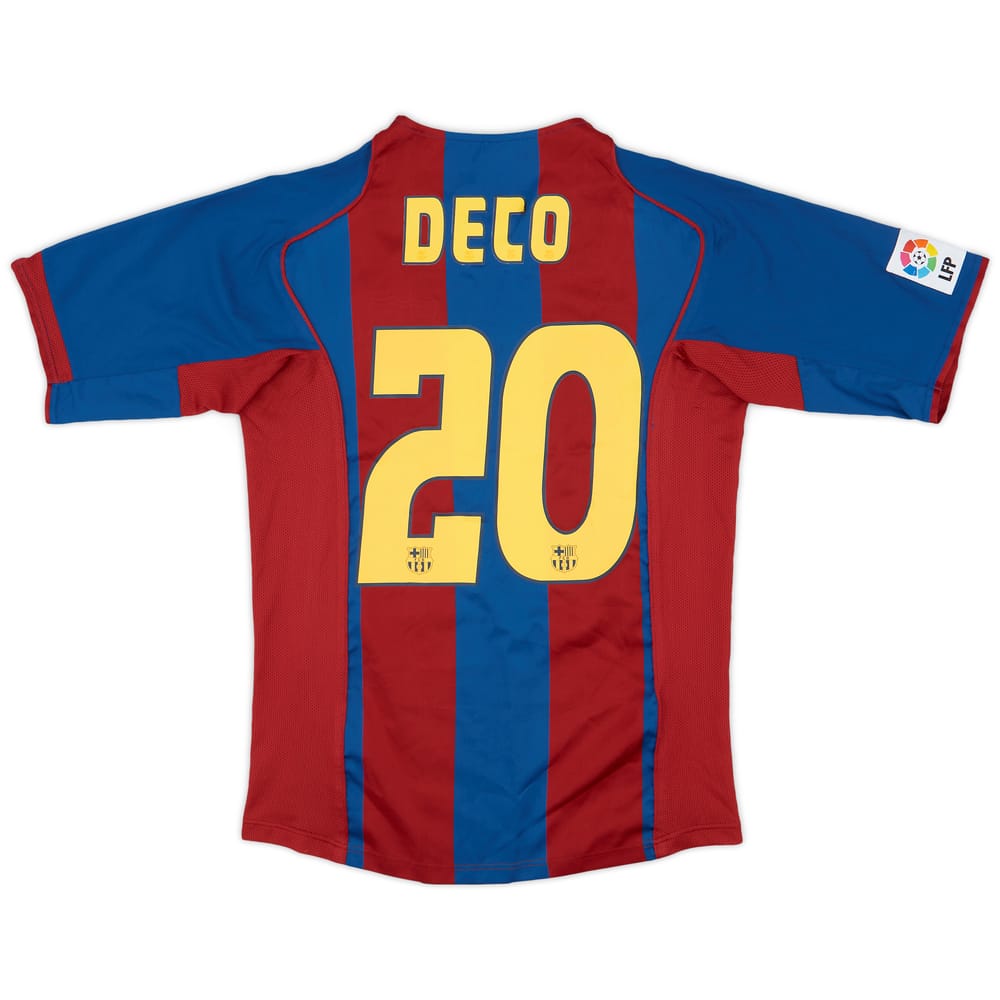 2004-05 Barcelona Home Shirt Deco #20 - 7/10 - (S)