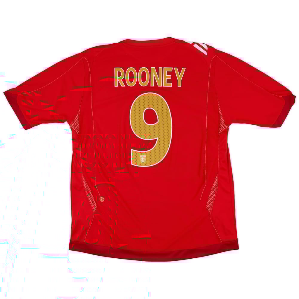 2006-08 England Away Shirt Rooney #9 - 6/10 - (XL)