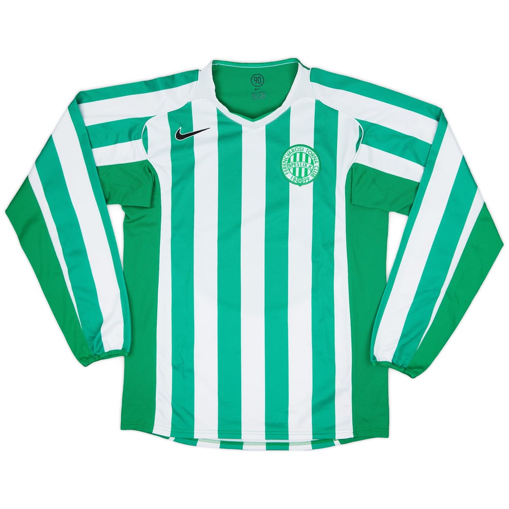 2005-06 Ferencvaros Home L/S Shirt - 9/10 - (L)