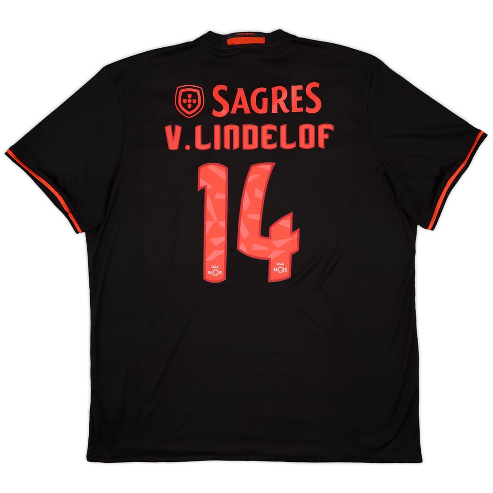 2016-17 Benfica Away Shirt V. Lindelof #14 - 8/10 - (XXL)