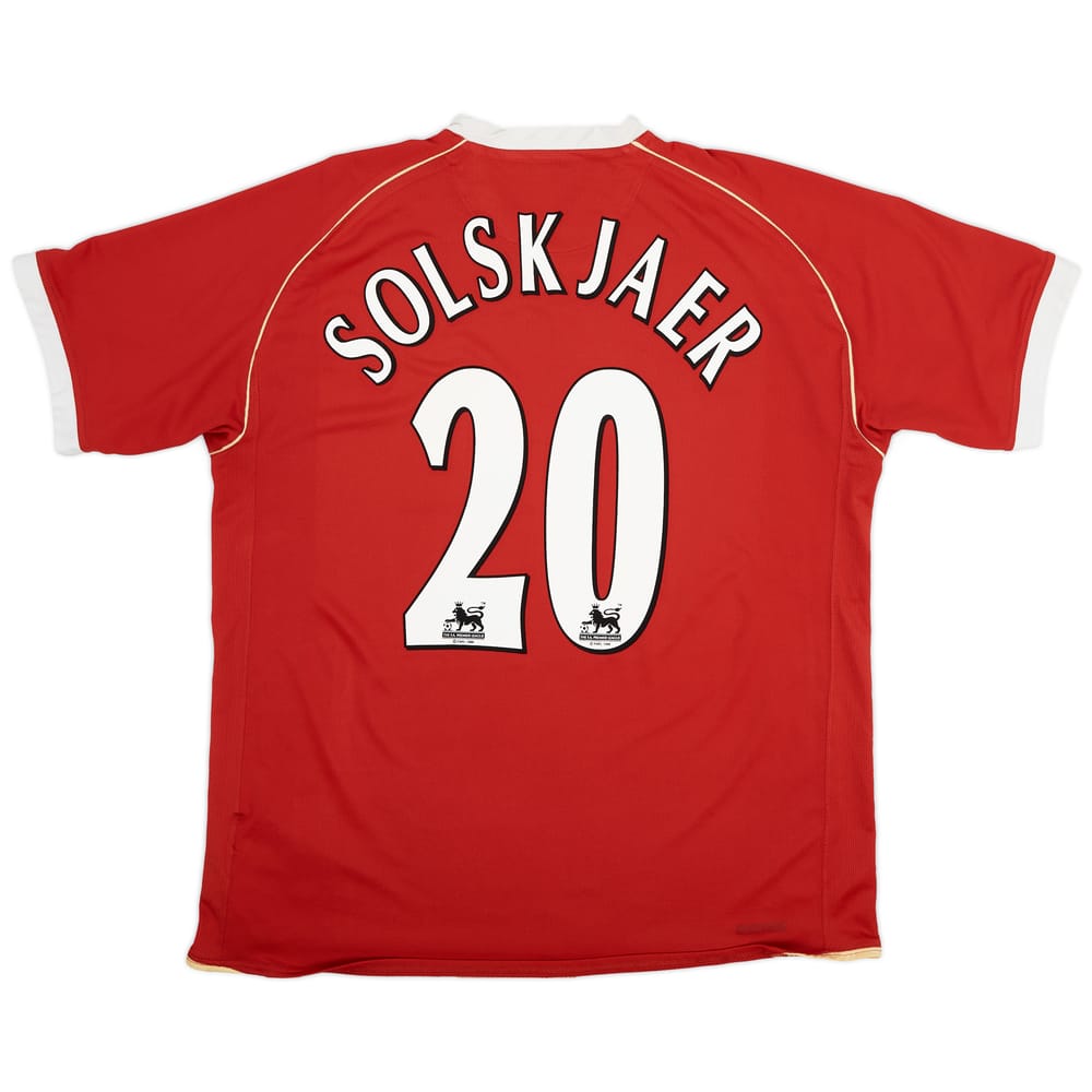 2006-07 Manchester United Home Shirt Solskjaer #20 - 6/10 - (L)