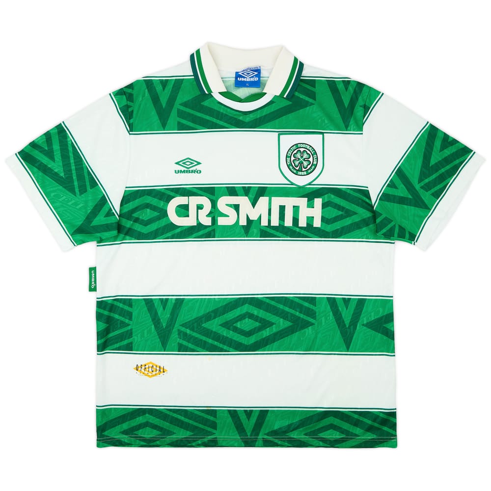 1993-95 Celtic Home Shirt - 9/10 - (XL)