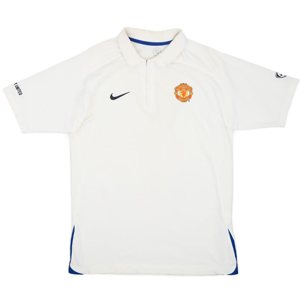 2005-06 Manchester United Nike 1/4 Zip Polo Shirt - 8/10 - (M)