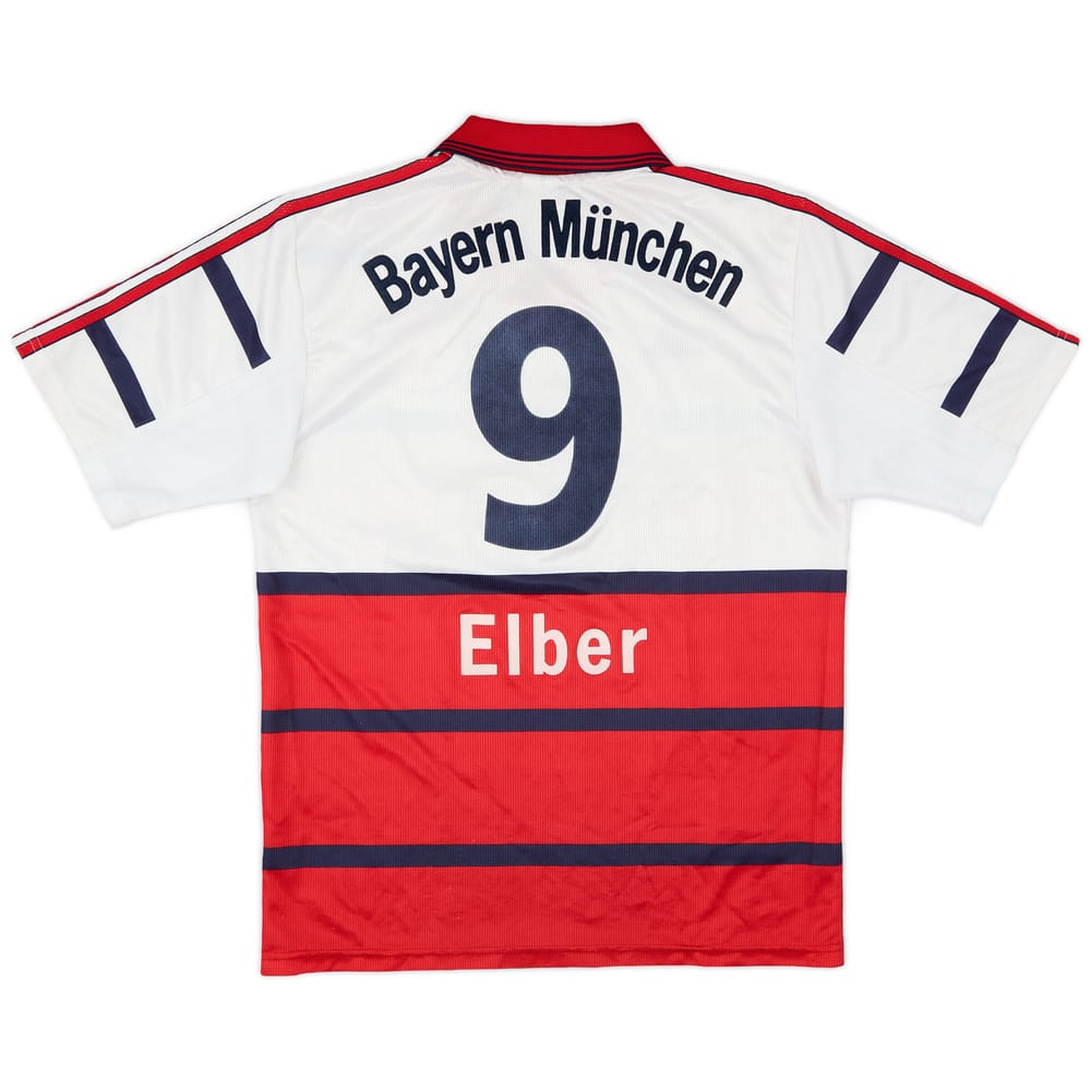 1998-00 Bayern Munich Signed Away Shirt Elber #9 - 8/10 - (S)