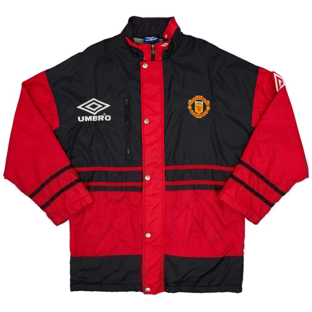 1996-97 Manchester United Umbro Padded Bench Coat - 9/10 - (S)