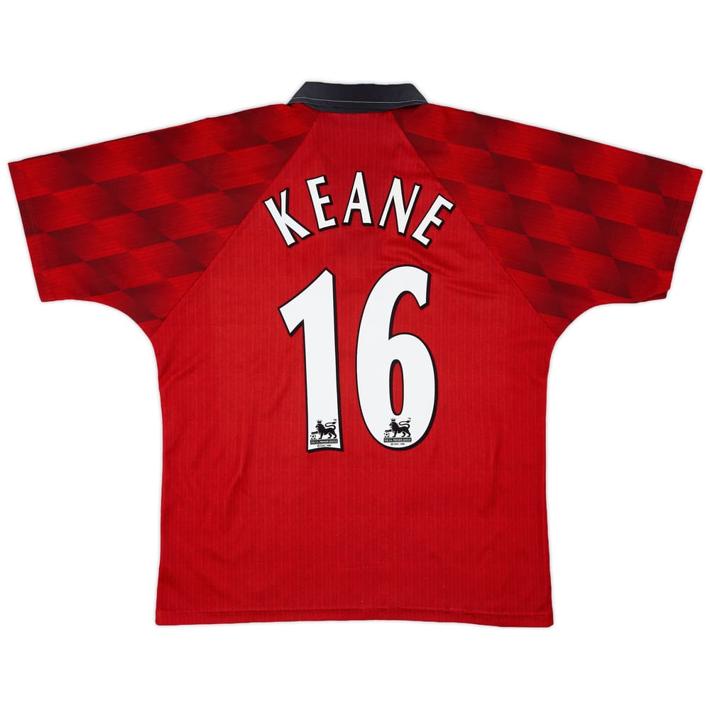 1996-98 Manchester United Home Shirt Keane #16 - 8/10 - (M)