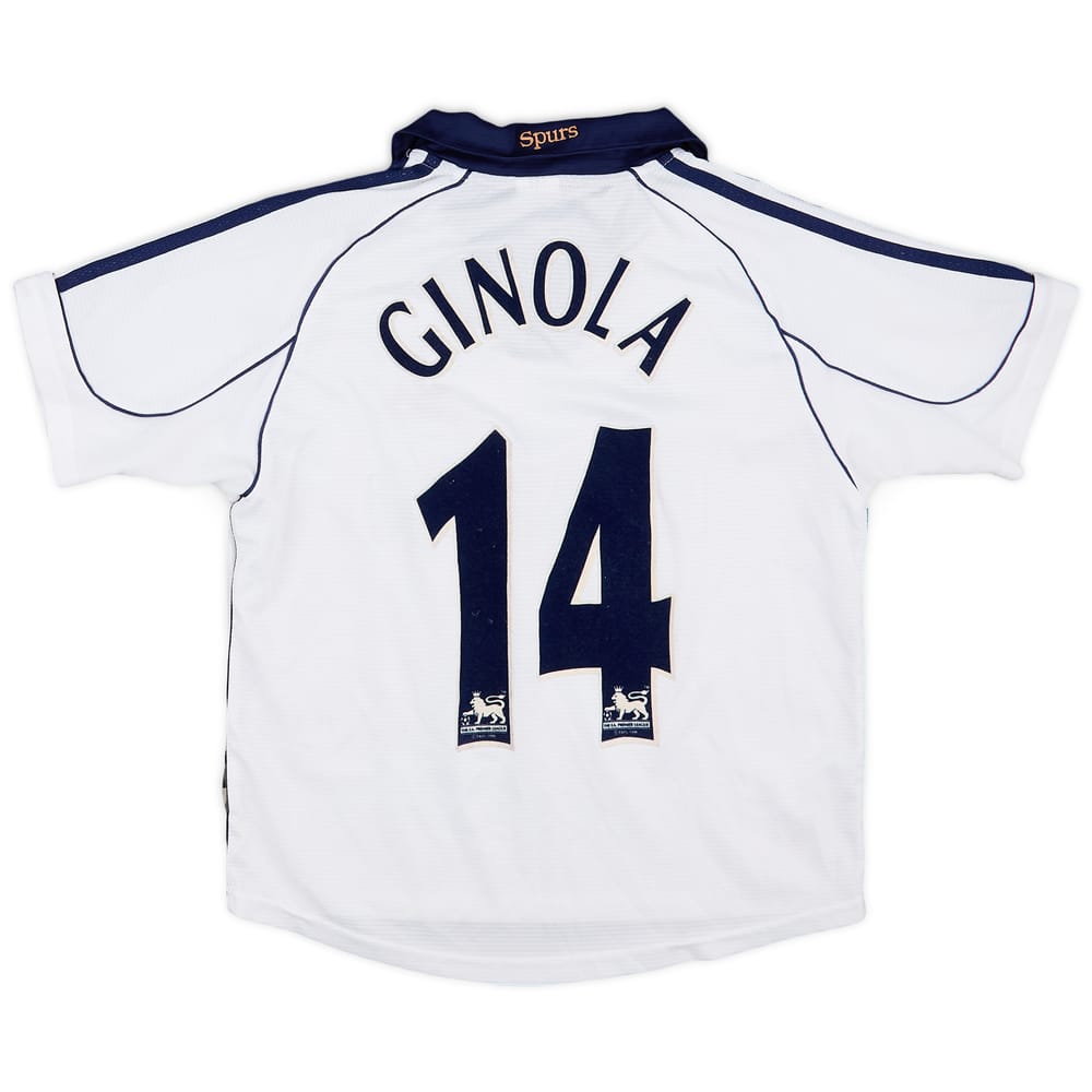 1999-01 Tottenham Home Shirt Ginola #14 - 6/10 - (L.Boys)