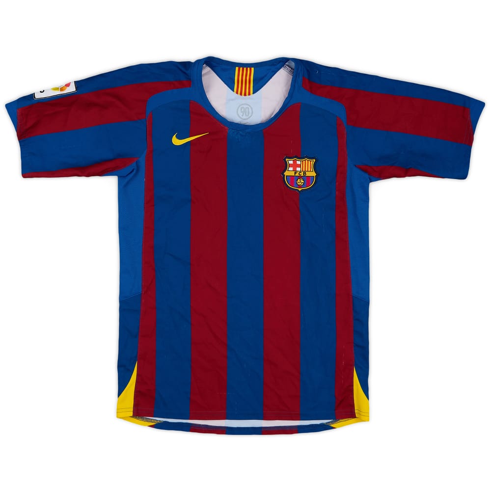 2005-06 Barcelona Home Shirt - 5/10 - (M.Boys)